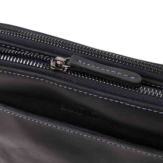 Практична чоловіча сумка через плече з вінтажної натуральної шкіри Shvigel 20870_1 Чорний Київ