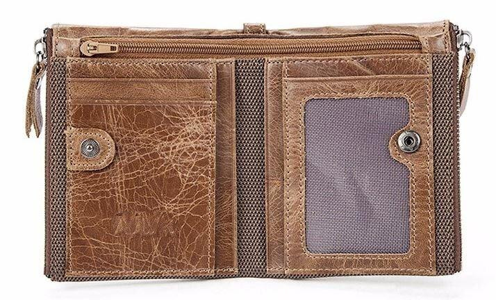 Гаманець чоловічий Vintage 14684 Cвітло-коричневий Київ - фото 17