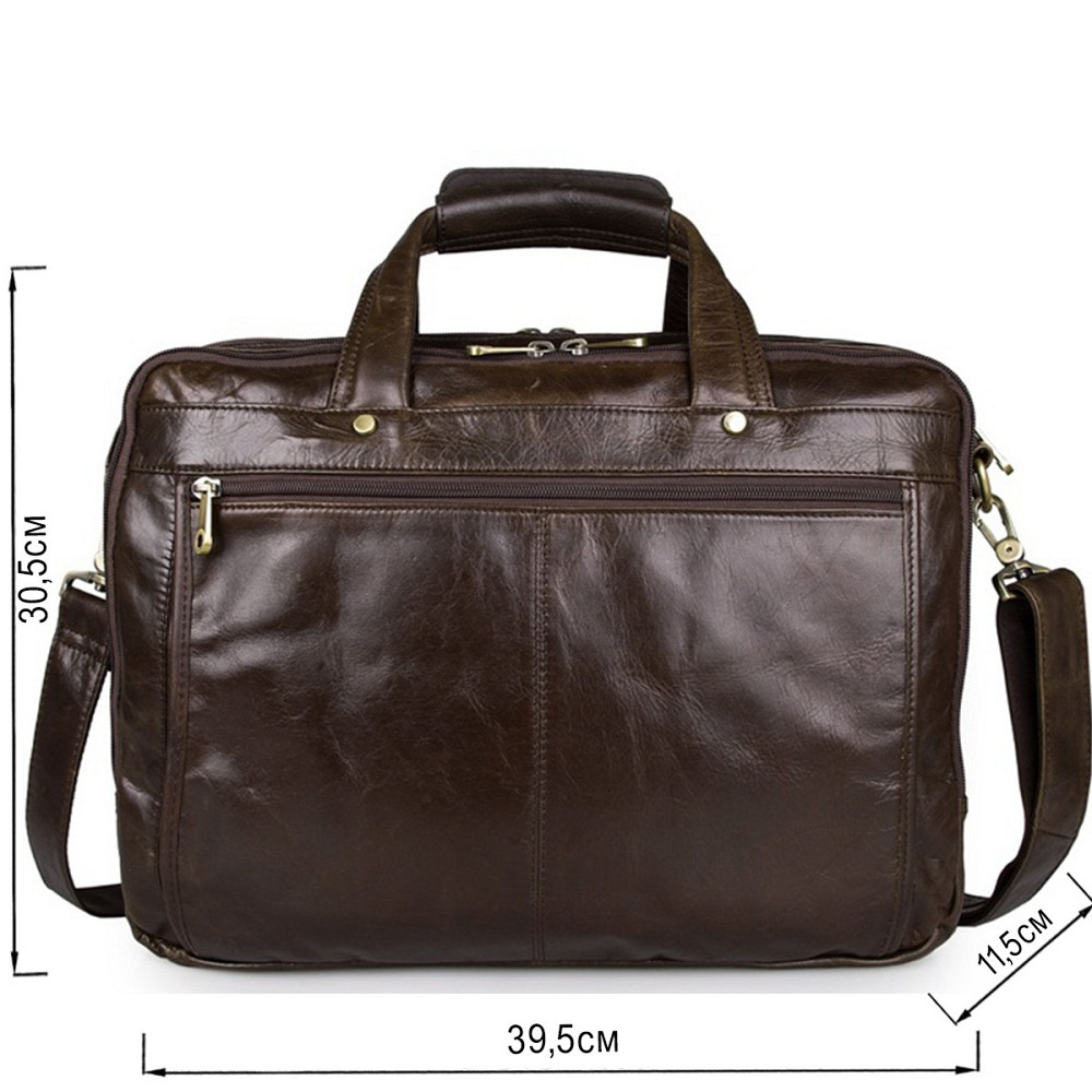 Сумка мужская Vintage 14247 для ноутбука с диагональю 15.6 дюйма Коричневая Киев - изображение 3