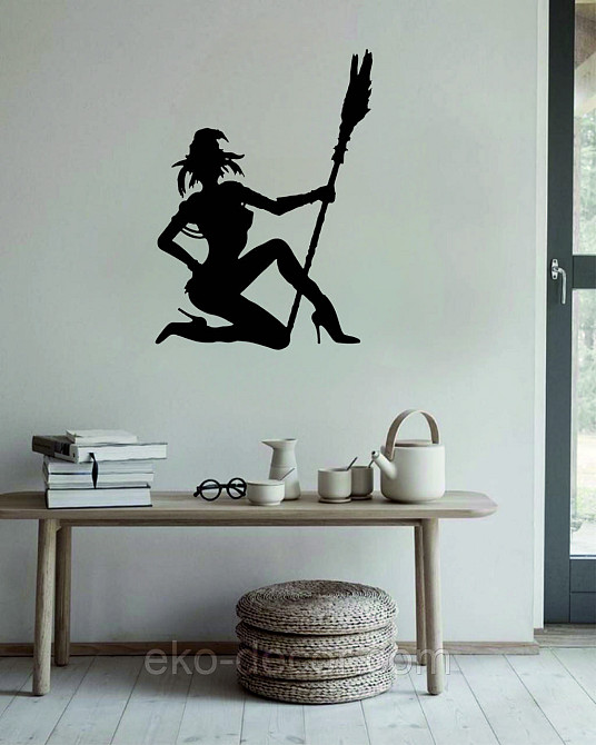 Декоративное настенное Панно «Девушка с метлой», Декор на стену Киев - изображение 7