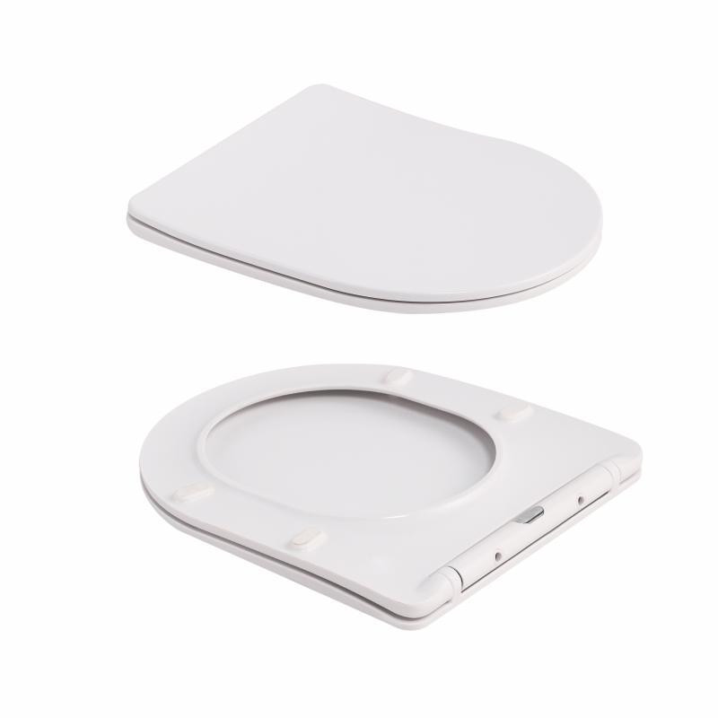 Унітаз підвісний Qtap Robin Ultra Quiet 520×365×340 мм, Marble, із сидінням Slim Duroplast/Soft-close/Quick Release Київ - фото 8