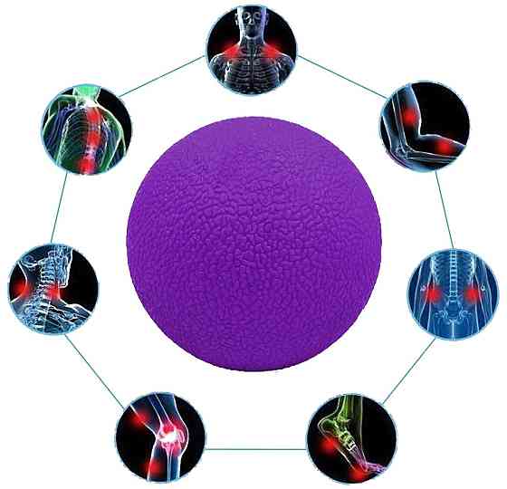 EasyFit Масажний м'ячик EasyFit TPR 6 см фіолетовий Київ