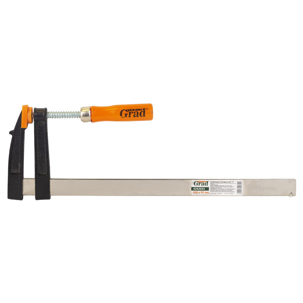 Струбцина столярна тип "F" 300×80 мм GRAD (4242655) Київ - фото 8