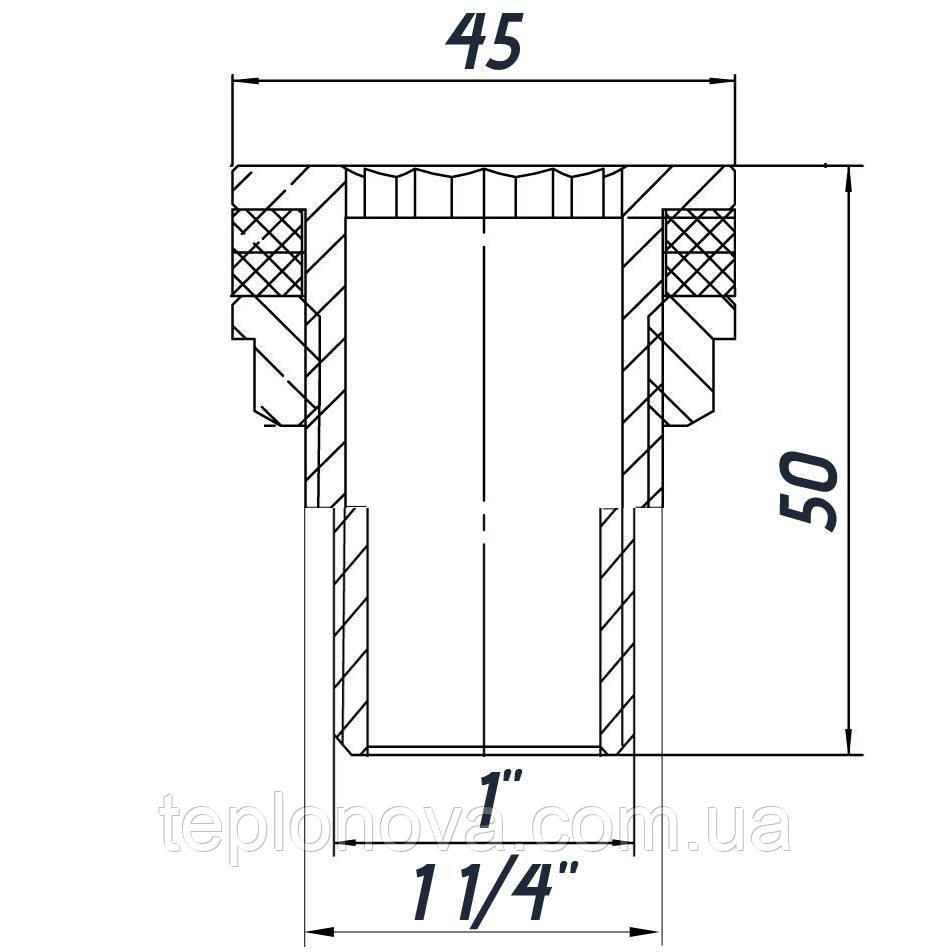 Врезка в бак 1″Н никелированная усиленная NO305R OPTIMUM Черновцы - изображение 4