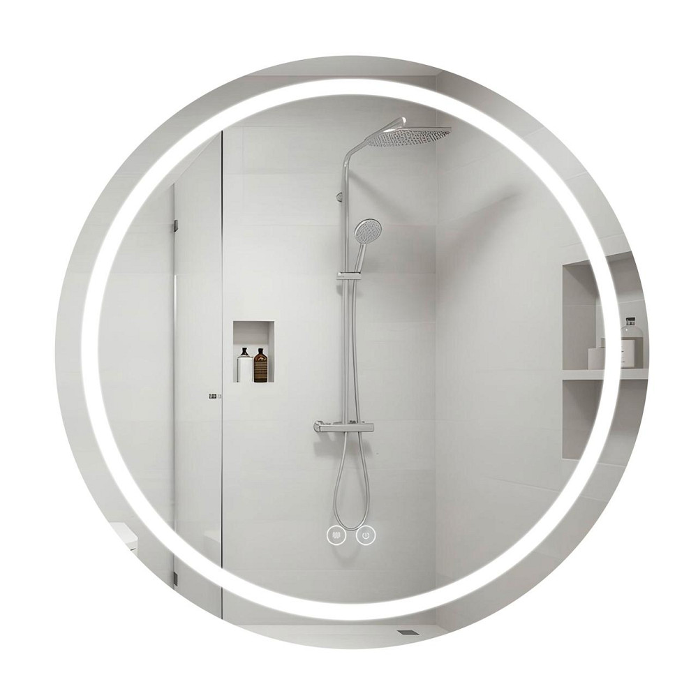 Дзеркало Qtap Mideya R800 з LED-підсвіткою Touch, з антизапотіванням, диммером QT2078NCR8080W Київ - фото 1