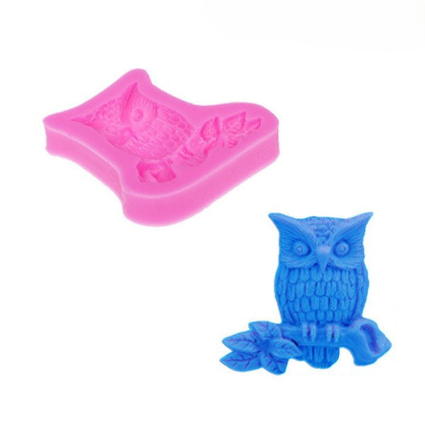 Молд силіконовий Сова 59 на 58 мм рожевий Київ - фото 3