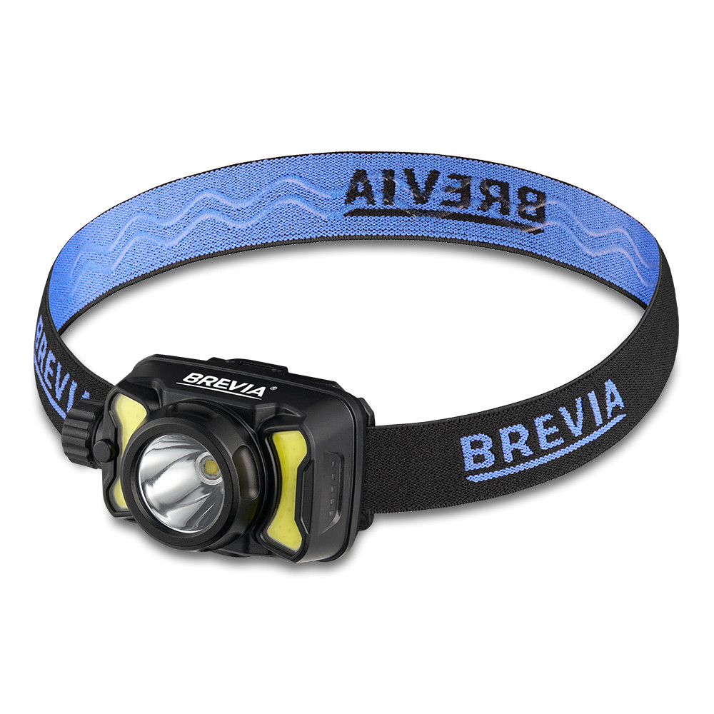 Ліхтар налобний Brevia 600Lm, 3W CREE XPG+COB, 1200mAh/3xAAA, білий/червоний Львів - фото 1
