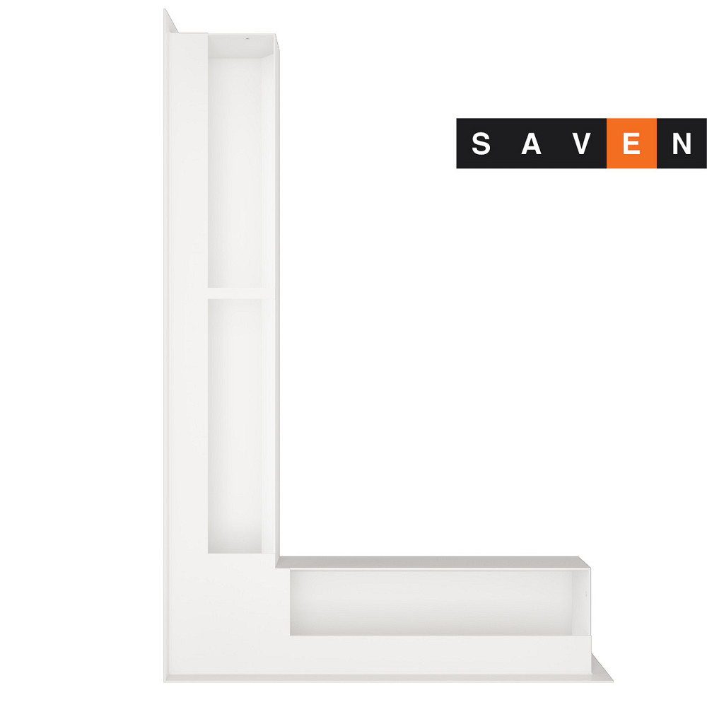 Вентиляційна решітка для каміна кутова ліва SAVEN Loft Angle 90х400х600 біла Львів - фото 2