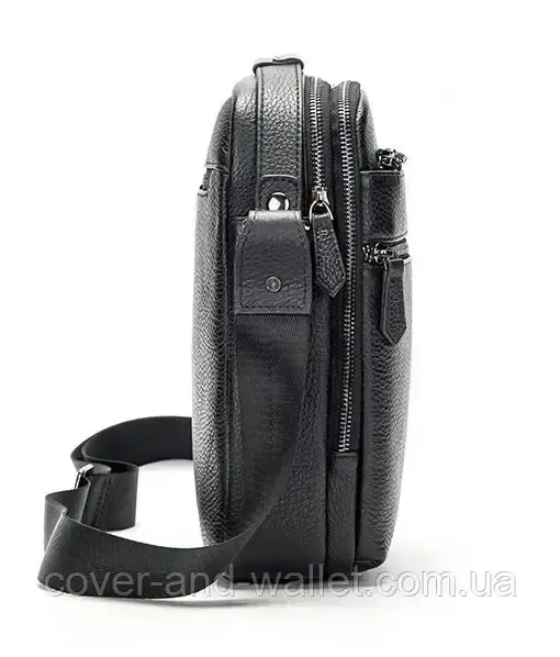 Мужская вертикальная кожаная сумка барсетка с ручкой Rekarti Киев - изображение 9