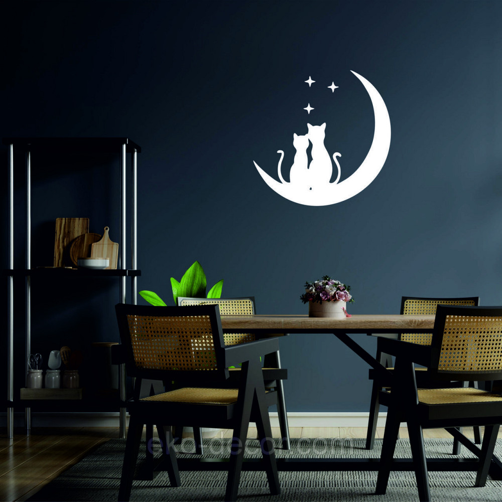 Декоративное настенное 3D Панно «Коты» Декор на стену с объемом 50*50 см, Белый Киев - изображение 4