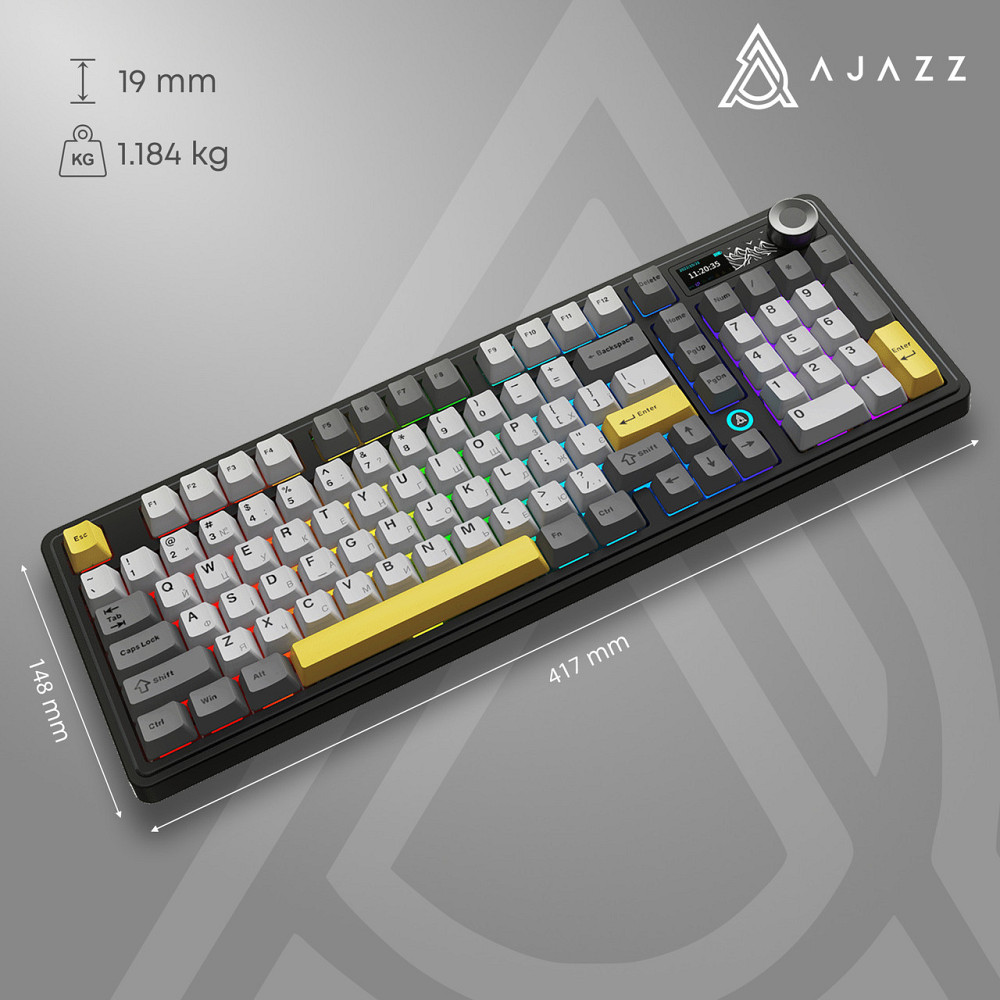 Клавіатура бездротова Ajazz AK980 V2 Maillard Switch Black (AK980-V2-M-BGY) ( 24042 ) Харків - фото 19