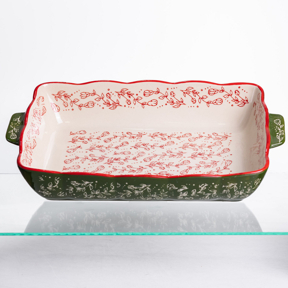 Yiwu Форма для запікання та сервірування Vintage Прямокутна з ручками HM05-12 Коломия - фото 1