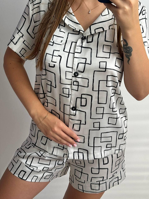 Жіноча сатінова піжама Лабиринт M/L Харків - фото 6