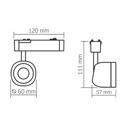 Світильник магнітний трековий 8,5W 4000К 48V чорний VL-TRMS-LA76B Videx Житомир - изображение 3