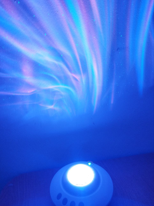 Ночник-проектор звездного неба UFO Aurora 3 в 1 с Bluetooth-динамиком, пультом и таймером Белый Б/У Киев - изображение 7