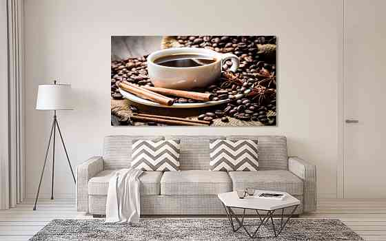 Картина холст в гостиную / спальню   Ароматна Кава    MLP_365 60x100 см Киев