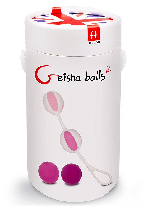 Кулі вагінальні Gvibe Geisha Balls 2 для тренування інтимних м'язів, рожеві Sex Aura Київ - фото 3