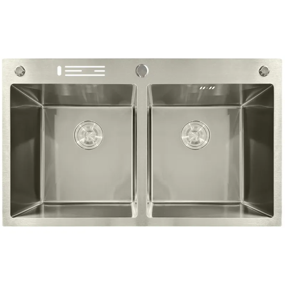 Мойка из нержавеющей стали MIXXUS MH8350-DK NANO-SILVER (3.0/0.8) цвет нержавейка (MI7052) Киев