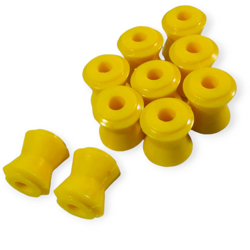 Втулка тяг 2101-2107, 2121 поліуретан жовтий все більші (к-кт 10 шт) CS-20 реактивних Мукачево - фото 1