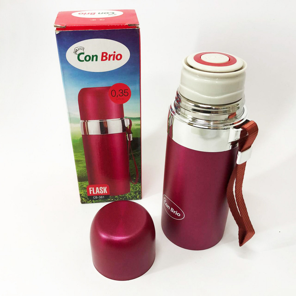 Термос для гарячих напоїв чаю Con, Термос з вакуумним утриманням тепла, Термокружка для походу HA-95 Львів - фото 4