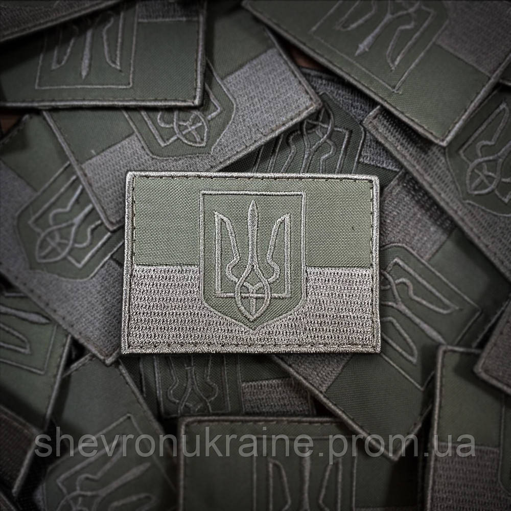 Шеврон Флаг Украины полевой (Форма прямоугольная. На липучке) Размер 7x5см Киев - изображение 1