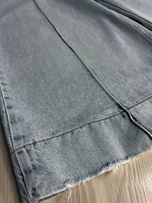 Шорти жіночі джинсові Sherocco 392-1 бермуди довгі з манжетами та стрілкою блакитні, блакитний, 26, 26, 73 см, 100 см Київ - фото 15