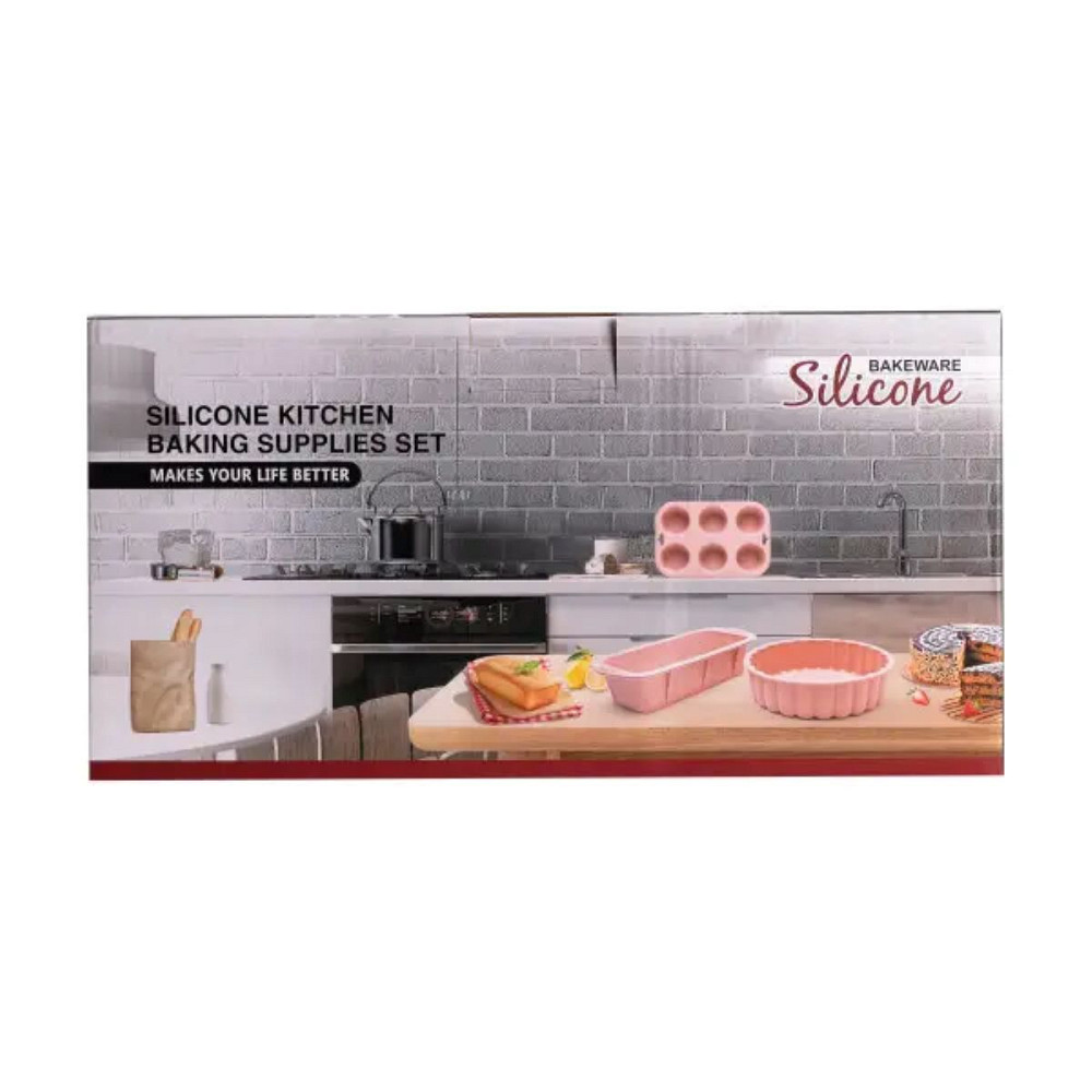 TS Kitchen Силіконовий набір форм для випічки з антипригарним покриттям з кухонним приладдям та Киев - изображение 8