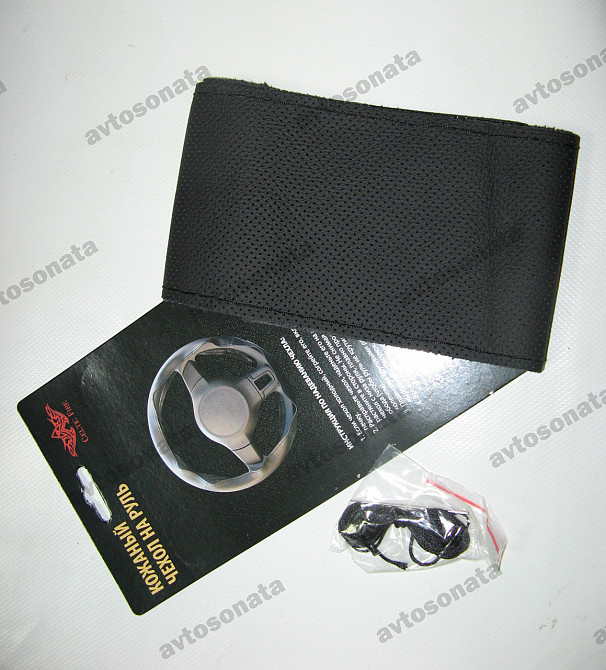 Обплетення шкіра VSF-H68/3 M чорна/перфорована/обшивна/3 шва Вінниця - фото 2