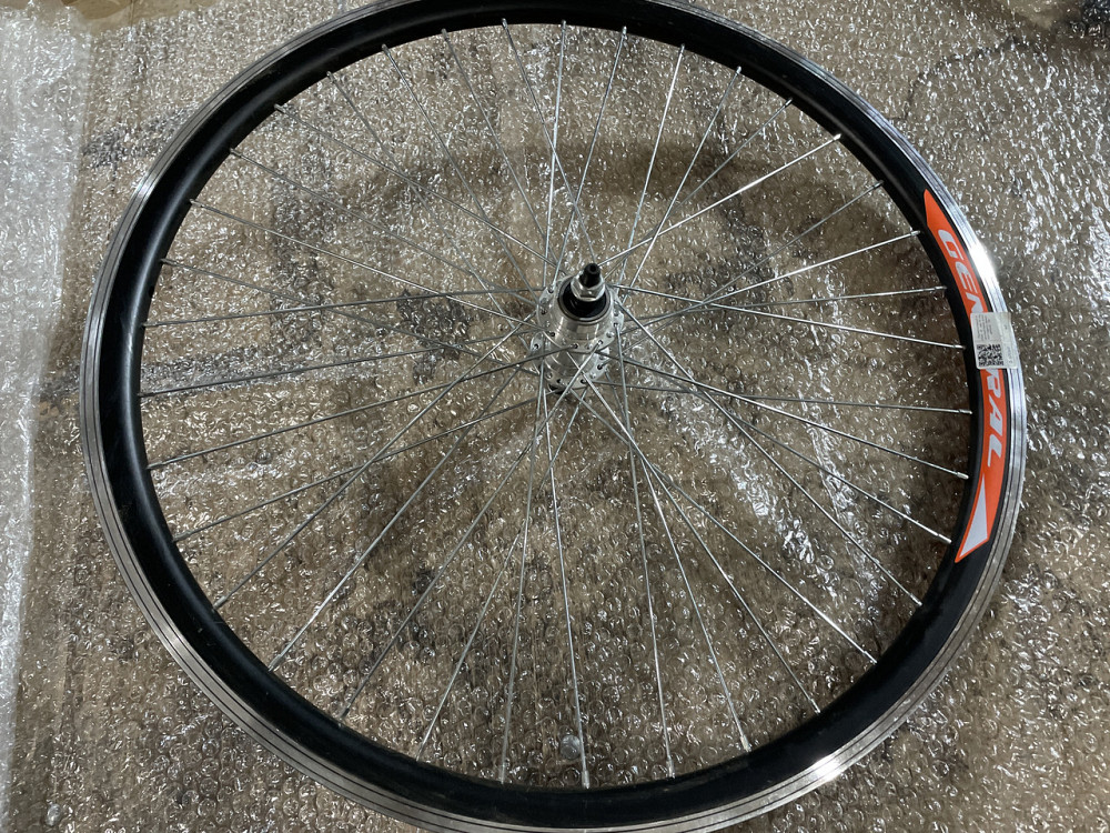 Обод велосипедный (в сборе) 26 (зад, 36 спиц, дисковый тормоз, втулка пром подшипн, черный) (двойной) Мукачево - изображение 1