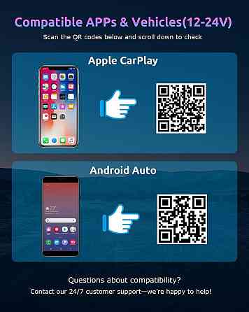 Автомобільний екран ESSGOO 10,26" монітор з CarPlay та Android Auto, дисплей з голосовим помічником, Київ