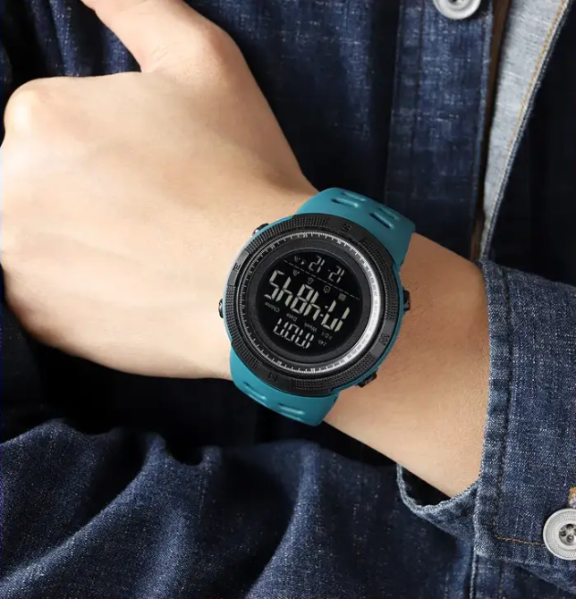 Спортивний наручний годинник Skmei 2070 (Бірюзовий з чорним циферблатом) Вінниця - фото 5