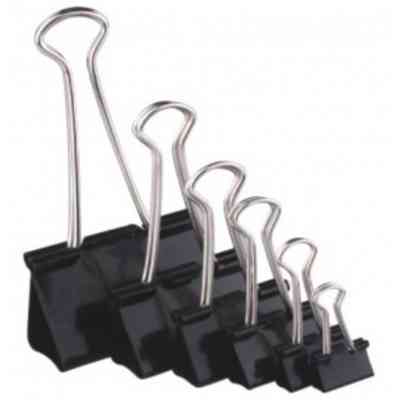 Биндер металлический H-Tone 41 мм, 12 шт, черные (BIND-HT-JJ40316-41) Винница