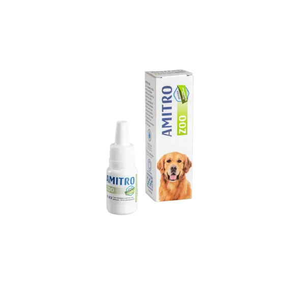 Краплі Амітро ЗОО 10мл (краплі вушні для котів собак хутрових звірів) Вінниця