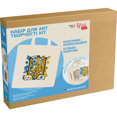 Набор для творчества Rosa Экосумка-раскраска Трезубец 38х42см (4823098537847) Винница - изображение 2