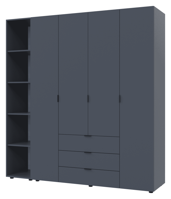 Комплект шаф для одягу Doros Гелар (2 шт.) 193,2х49,5х203,4 см Графіт (DRS-011153) Львів - фото 1
