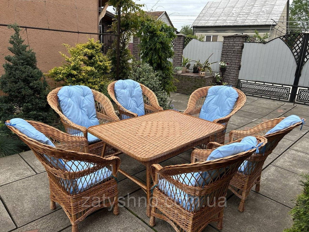 Меблі плетені з великим столом Київ - фото 8