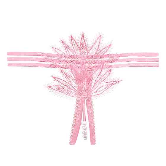 Еротичні трусики з перлами універсальний рожевий Київ