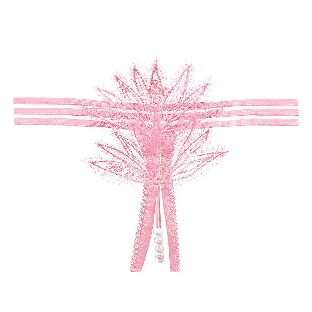 Еротичні трусики з перлами універсальний рожевий Київ - фото 1