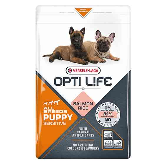 Opti Life Puppy Sensitive ОПТИ ЛАЙФ ЛОСОСЬ ДЛЯ ЩЕНКОВ сухой суперпремиум корм для щенков всех пород Киев