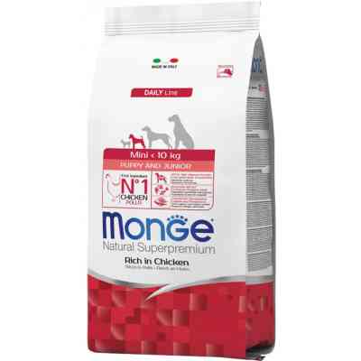Сухий корм для собак Monge Dog Mini Puppy&amp;Junior зі смаком курки та рису 800 г (8009470004107) Вінниця