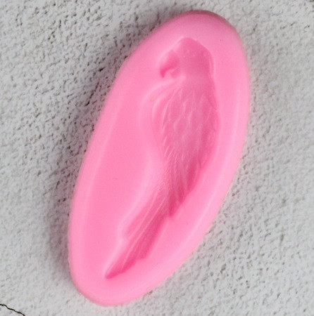 Молд силиконовый Попугай 31 на 65 мм розовый Киев - изображение 3