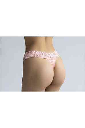 Стринги жіночі з бавовни з мереживним поясом Marsana 01-008 Київ