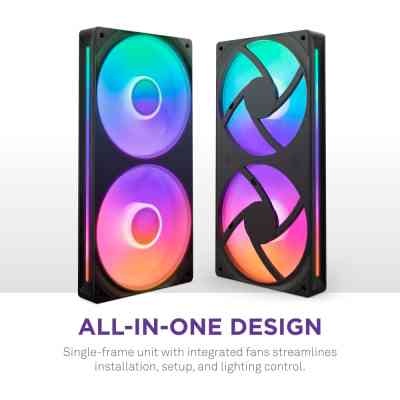 Кулер для корпуса NZXT F240 RGB Core Fan (Single Frame) - Black (RF-U24HF-B1) Винница