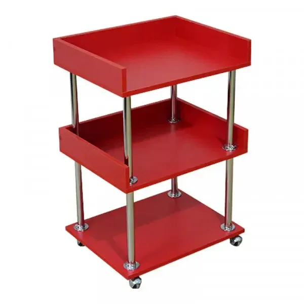 Візок косметологічний UK-02 з бортиками Червоний Київ - фото 1