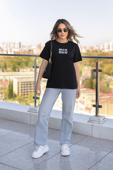 Женская футболка оверсайз с принтом 