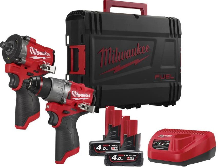 Набір з двох інструментів безщіткових акумуляторних M12 FPP2X2-402X MILWAUKEE (гайковерт M12 FCIWF12G3-0, Одеса - фото 1
