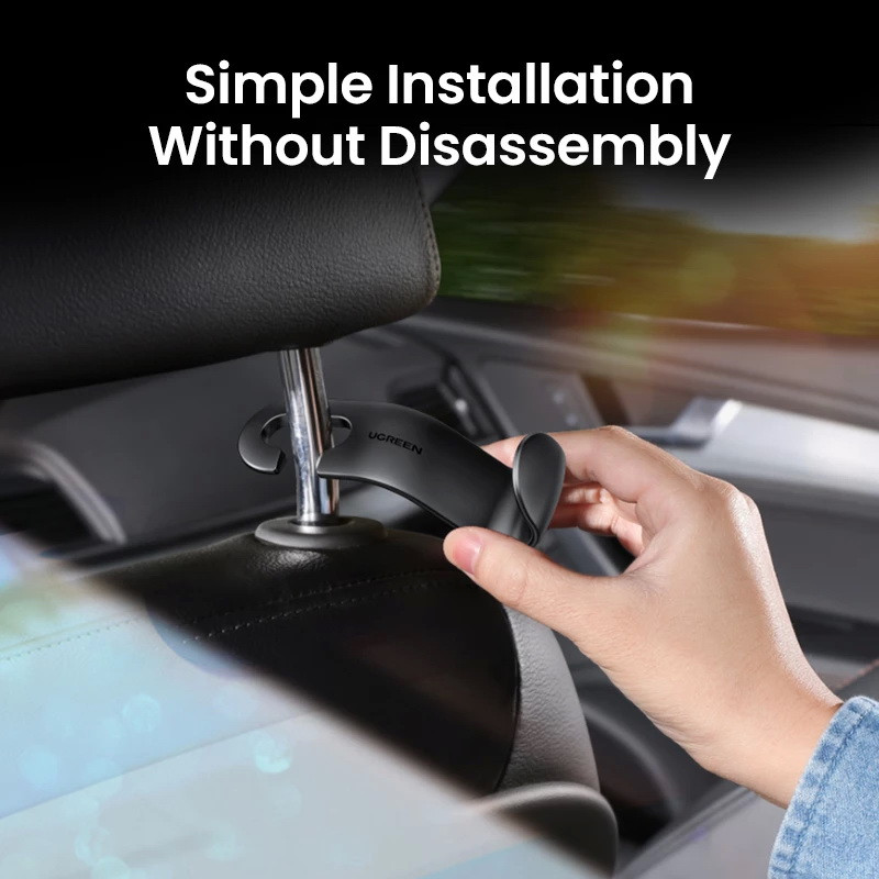 Гачки-тримачі Ugreen на підголовник LP104 30337 NS (Чорні, 2шт) Николаев - изображение 4