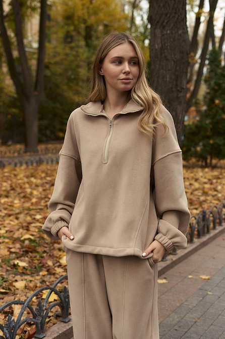 Женский теплый прогулочный костюм двойка двусторонний полар флис Одесса - изображение 5