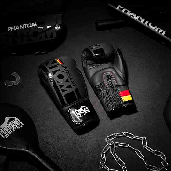Боксерські рукавиці Phantom Germany Black 12 унцій (Бинти 4м. в подарунок) Каменское