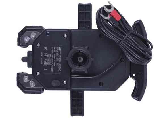 Держатель телефона M14-A1 черный, крепление на руль, с беспроводной зарядкой, Kewiq Мукачево